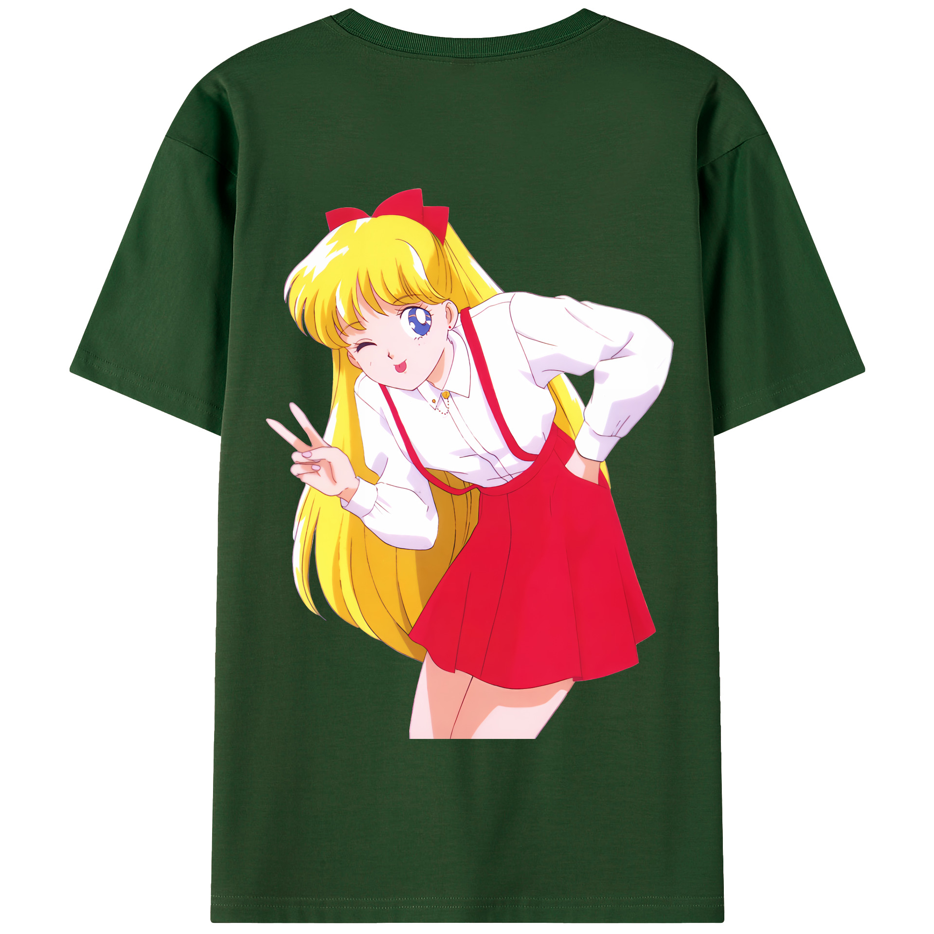 （画像用） 美少女戦士セーラームーン 愛野 美奈子 あいの みなこ Sailor Moon Aino Minako 綿100％半袖Tシャツ（背面プリント）